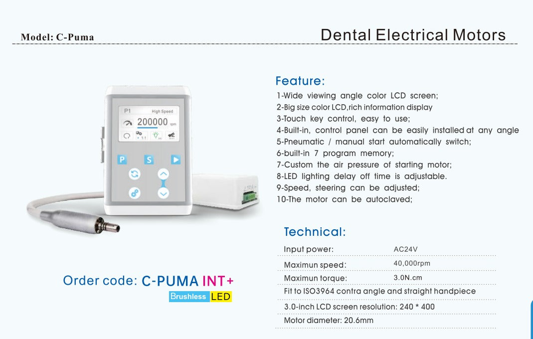 Motor electric dentar C-Puma INT+