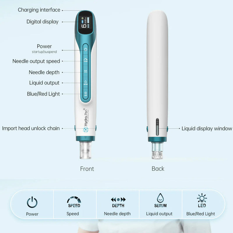 Dr. Pen Hydra Pen H6 – Aparat Profesional Microneedling cu Infuzie Ser & Terapie LED