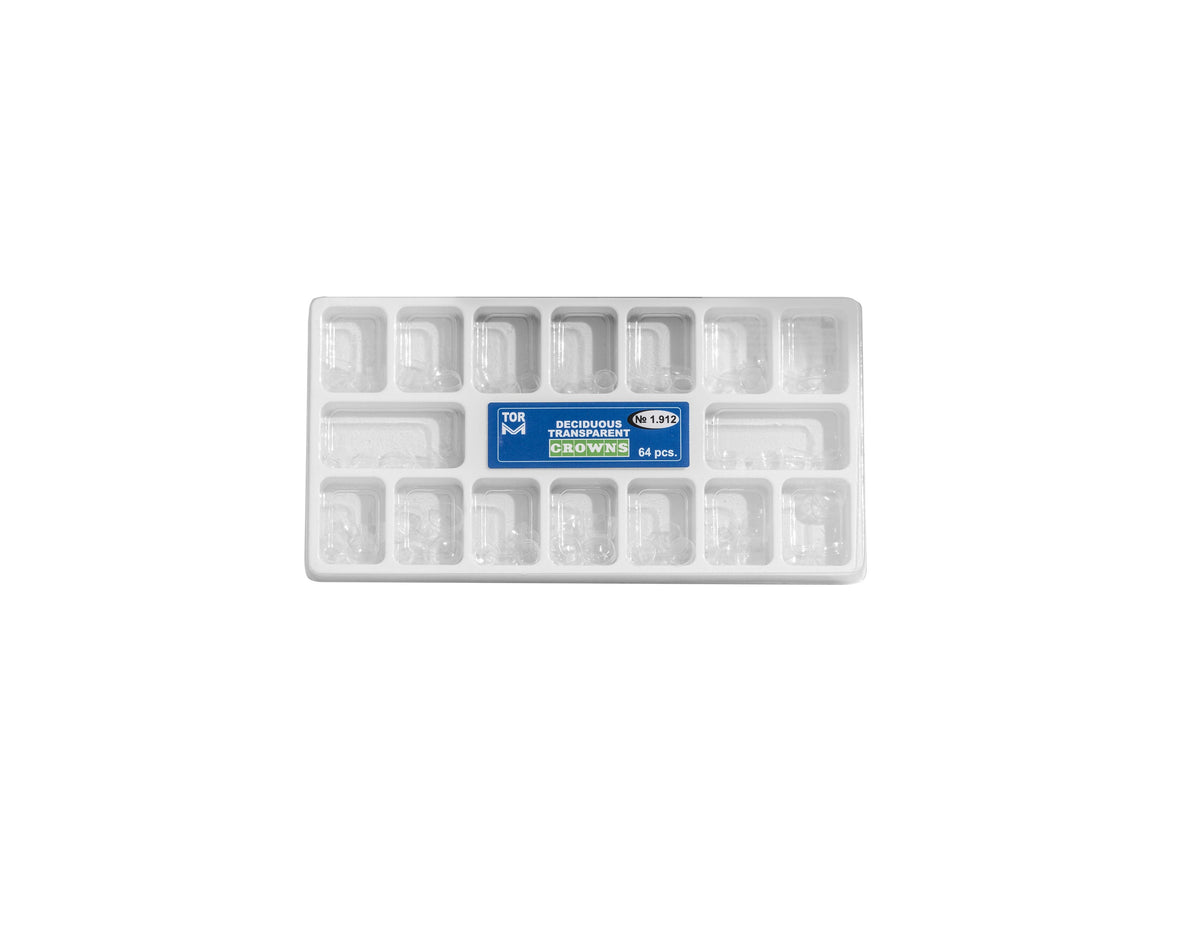 Cape celuloid transparente pentru dinti temporari , 64 buc/set