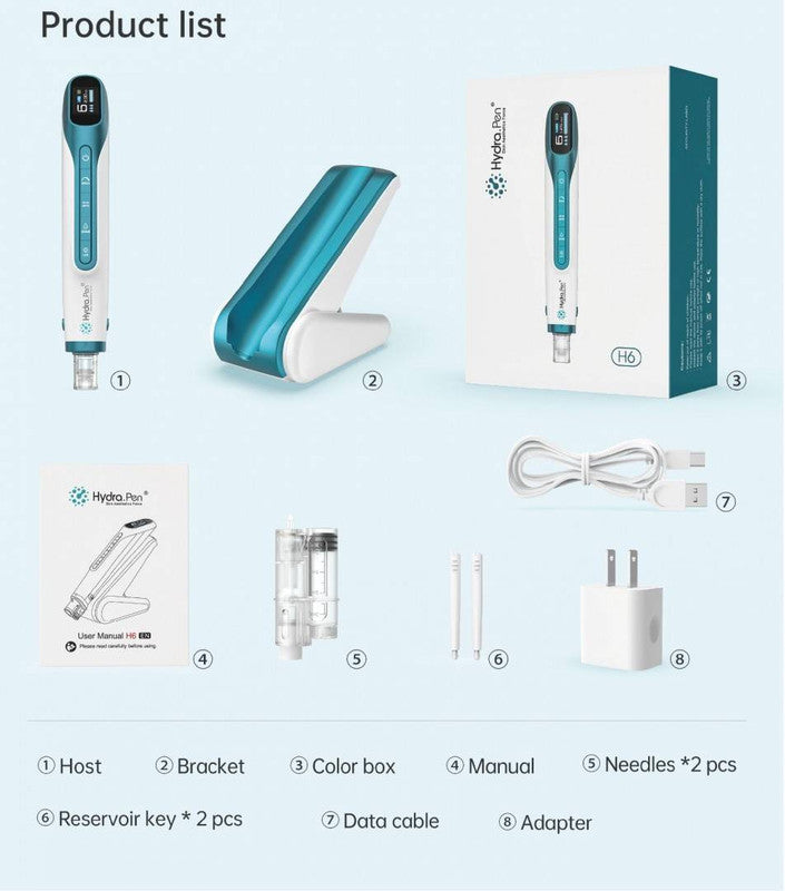 Dr. Pen Hydra Pen H6 – Aparat Profesional Microneedling cu Infuzie Ser & Terapie LED