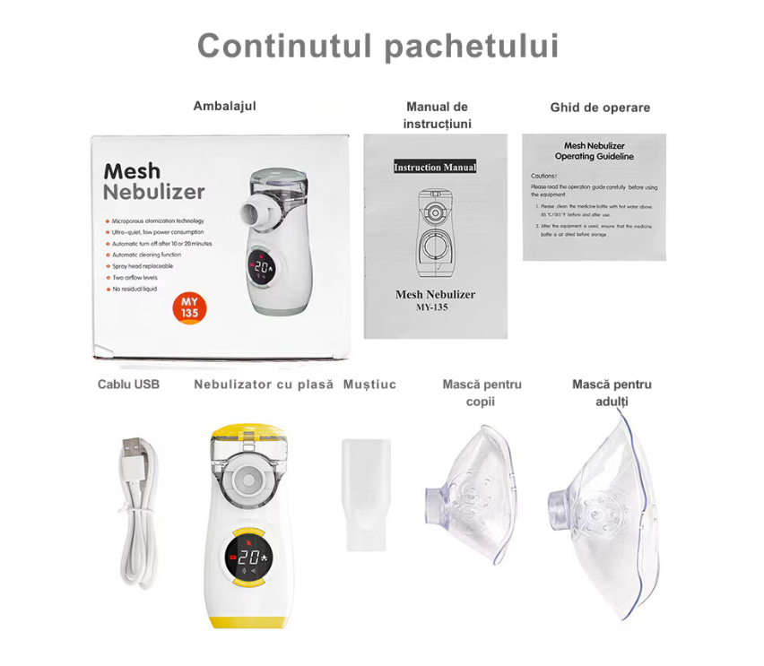 Aparat Aerosoli/Nebulizator Portabil MY-135B