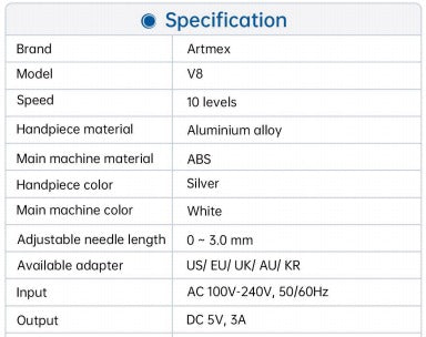 Aparat digital micropigmentare / microneedling Artmex V8
