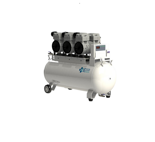 Compresor dentar fără ulei ES-CP-A203 – 80L, 3 Motoare