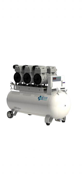 Compresor dentar fără ulei ES-CP-A203 – 80L, 3 Motoare