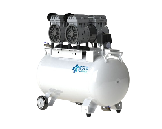 Compresor dentar fără ulei ES-CP-A102 – 60L, 2 Motoare