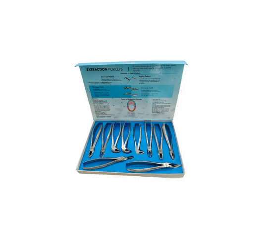 Set Profesional de 10 Forcepsuri / Clesti de Extracție Dentară